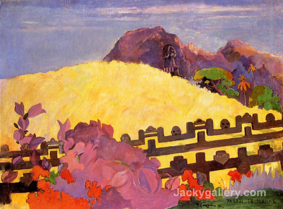 The sacred mountain by Paul Gauguin paintings reproduction